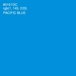 #0191DC - Pacific Blue Color Image